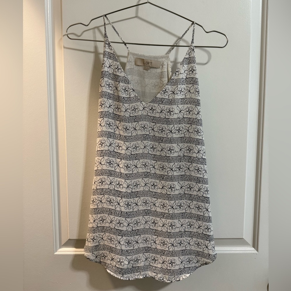 LOFT Delicate Floral Lace Top